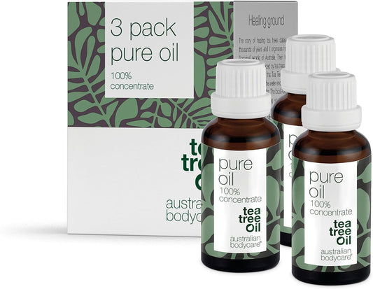 100% Pure Tea Tree Oil, 3 X 30 Ml | Our Tea Tree Oil Is Pure and of Pharmaceutical Grade